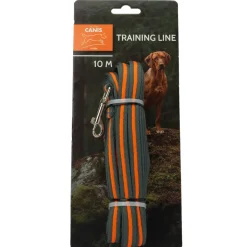 Active Canis træningsline og sporline 10 m i grå og orange