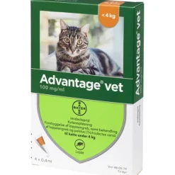 Advantage til kat 0,4 ml op til 4 kg