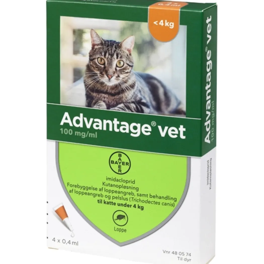 Advantage til kat 0,4 ml op til 4 kg