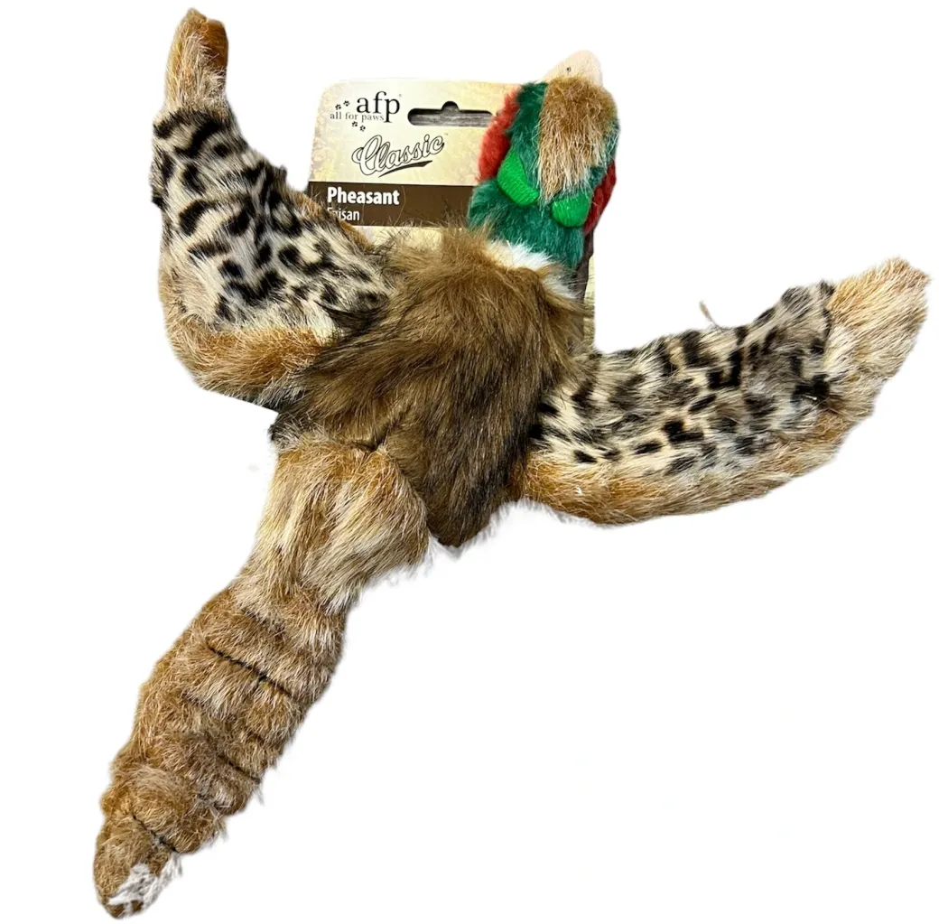 AFP Fasan Large 32x32 cm - plys hundebamse med squeaker
