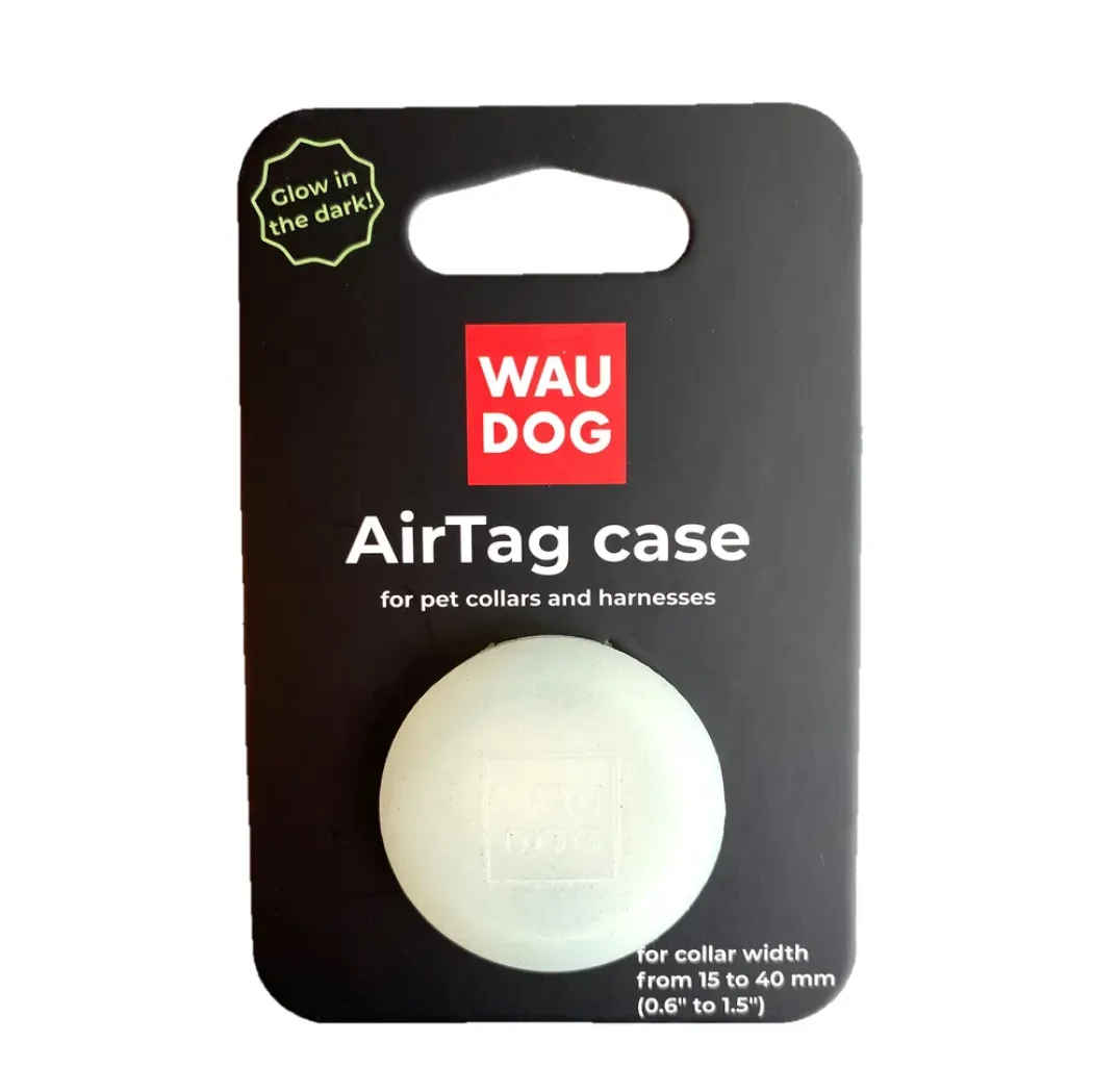 AirTag Holder GLOW silikone til Halsbånd 15-40 mm