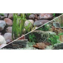 Akvariebaggrund Sten 1/2 (50 cm høj) 100 cm