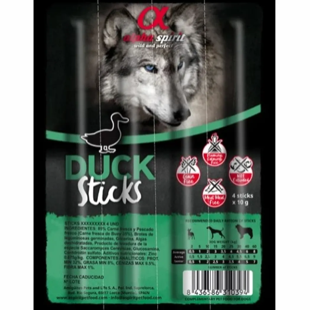 Alpha Spirit Duck Ristra Sticks - naturlige tyggepinde med and