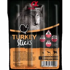 Alpha Spirit Turkey Ristra Sticks 4 stk - kornfri hundesnacks med kalkun