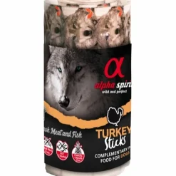 Alpha Spirit Turkey Stick 16 stk - hundesnacks med kalkun