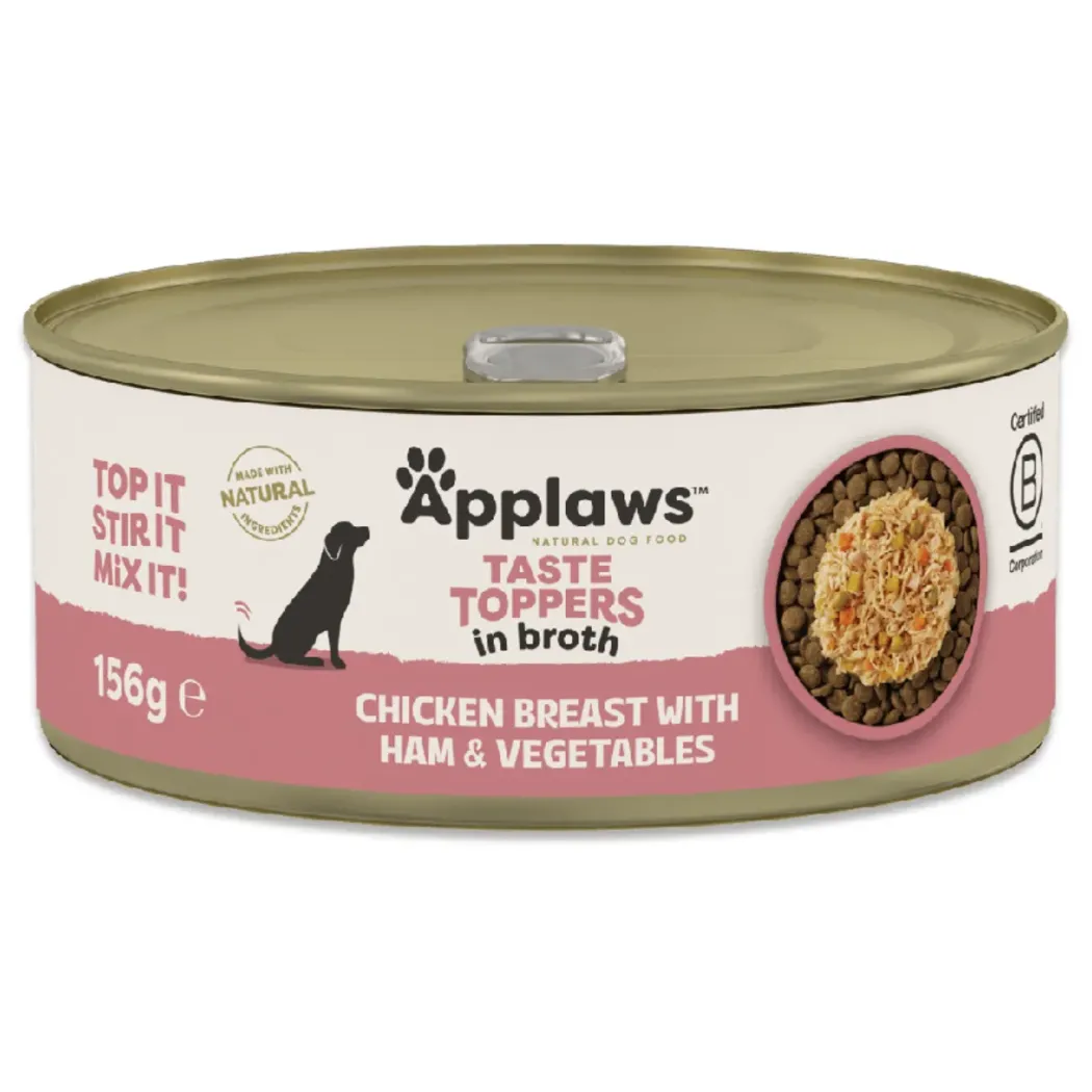 Applaws Hundevådmad Kylling og Skinke 156 g - Sund topping til hunden