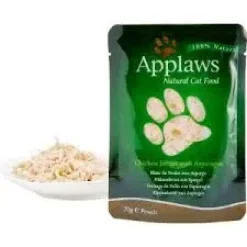 Applaws kattevådmad Kylling og Asparges 70 g (pouch)