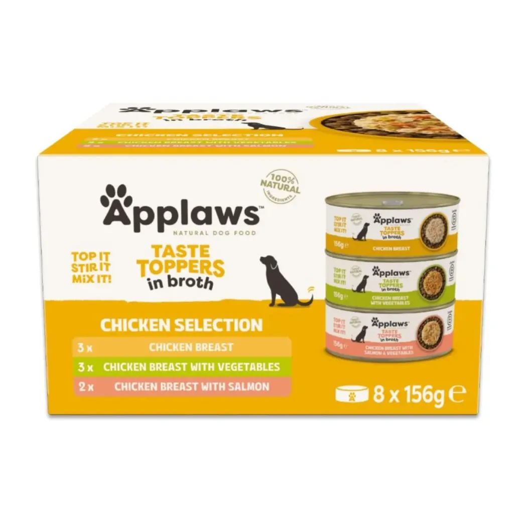 Applaws multipack kylling i bouillon 8x156 gram
