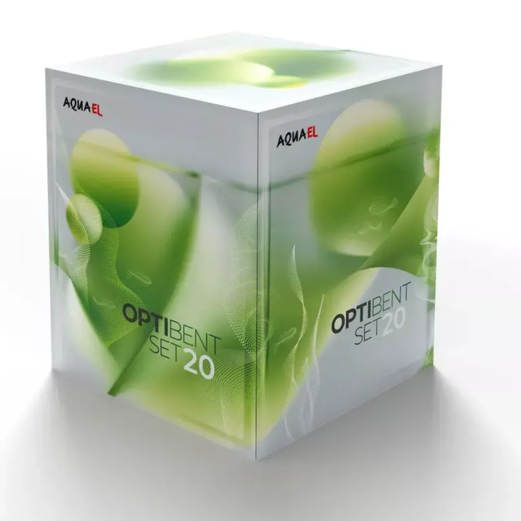 AquaEl Akvarie Opti Bent Hvid 20 Liter