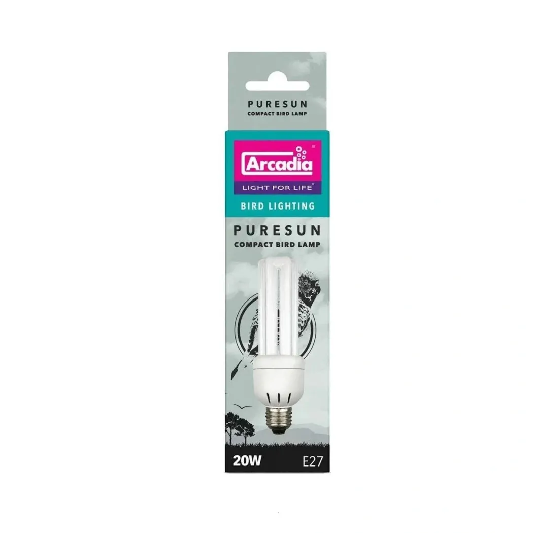 Arcadia PureSun Compact Fugle pære 20 w med UVA og UVB