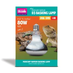 Arcadia D3 Basking Lamp UV reptil pære 80 w