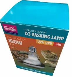 Arcadia D3 Basking Reptile Lamp UVB kompakt pære 160 w