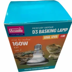 Arcadia D3 Basking Reptile Lamp UVB kompakt pære 160 w