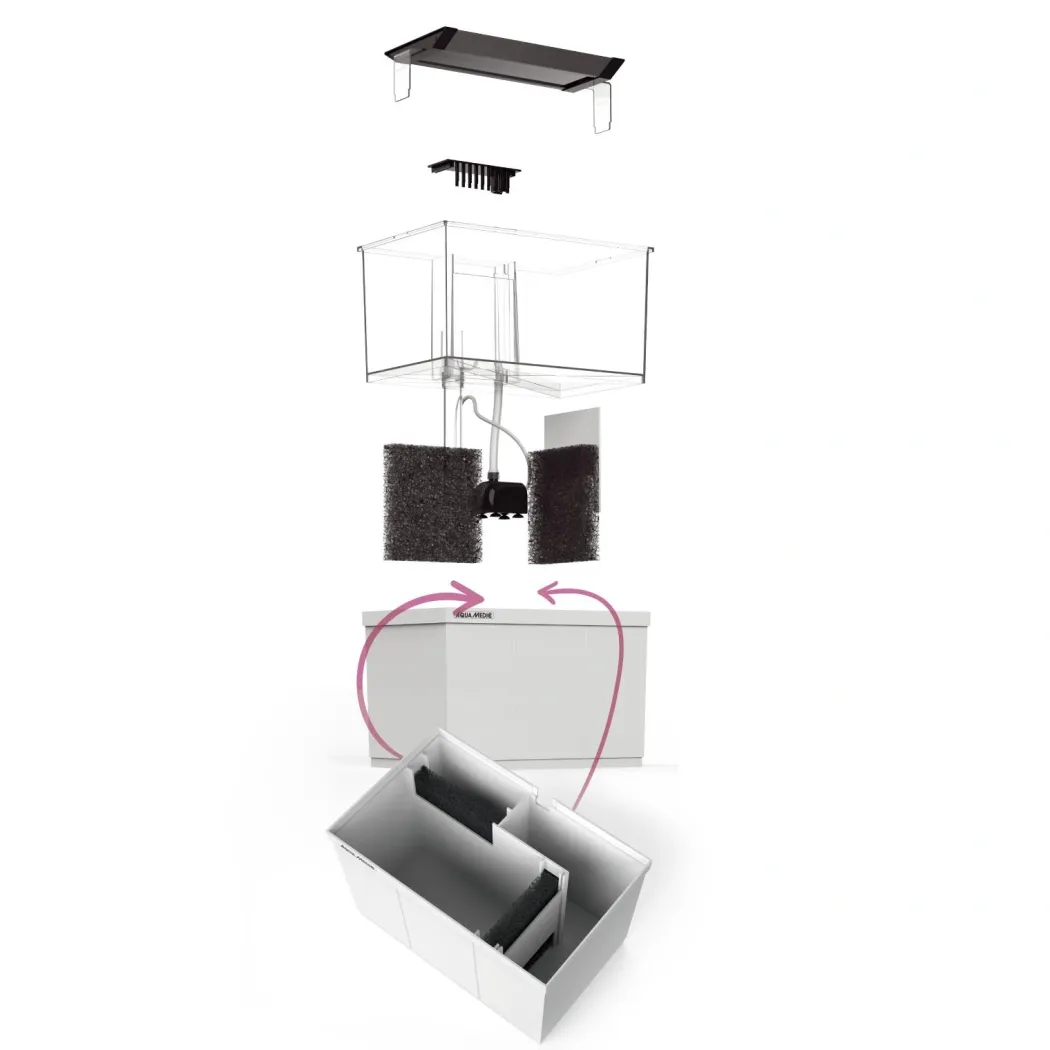 Armatus XS Saltvandsakvarium med sump 4 Liter