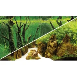 Baggrund til akvarium Canyon og Woodland (30 cm høj) 60 cm
