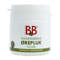 B&B mineralbaseret ørepluk pulver til hund - naturlig og nænsom pleje