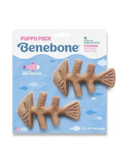Benebone Puppy Fishbone Mini 2-pak - hvalpe tyggeben med laksesmag