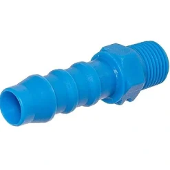 Blå nylon slangestuds 1/2 tomme (8 mm slange)