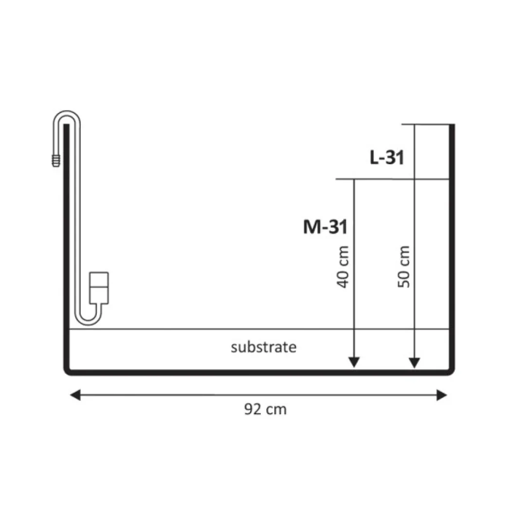 Blau Rustfrit stål CO2 Diffuser M31 30 cm