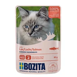 Bozita Kattefoder pose 85g laks gele