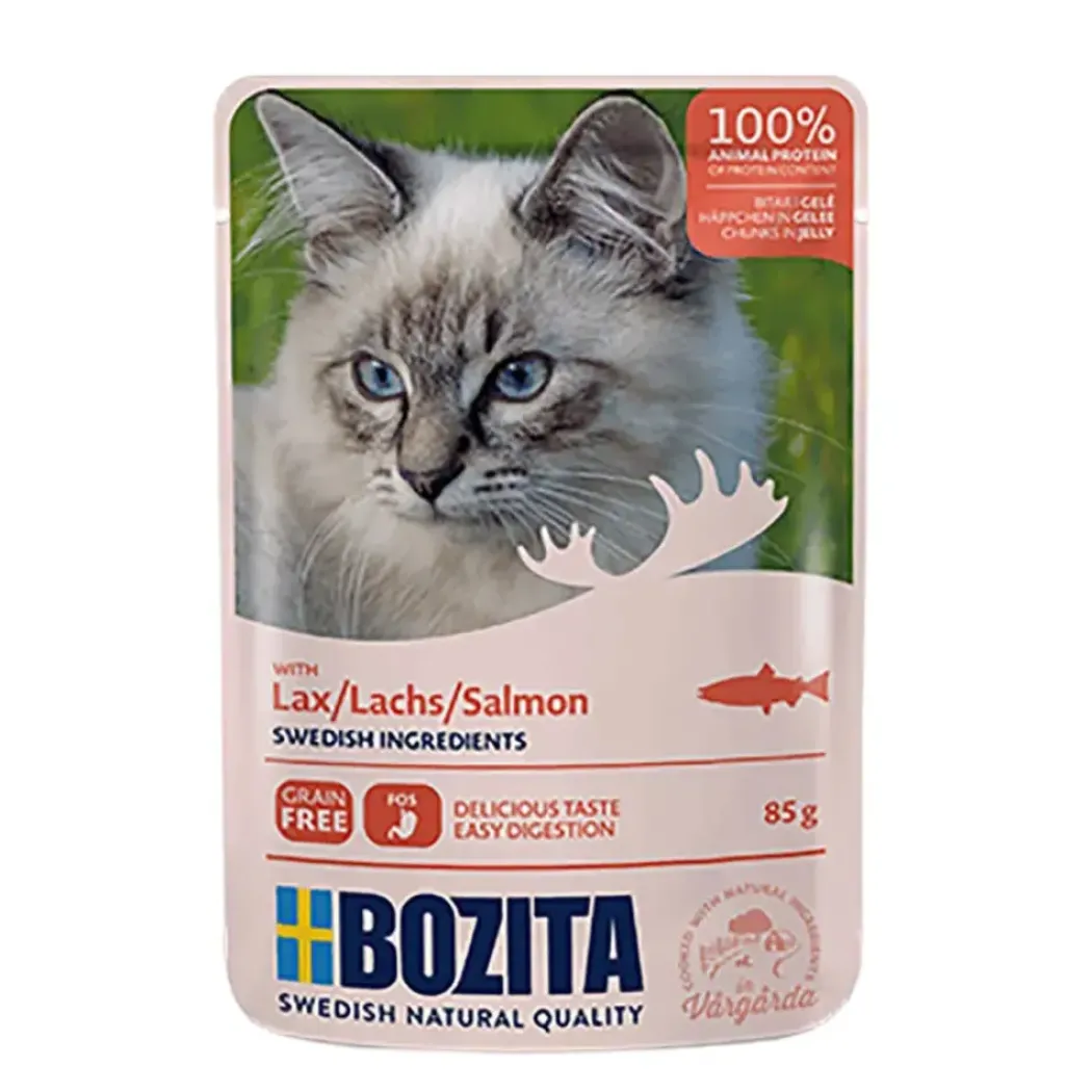 Bozita Kattefoder pose 85g laks gele