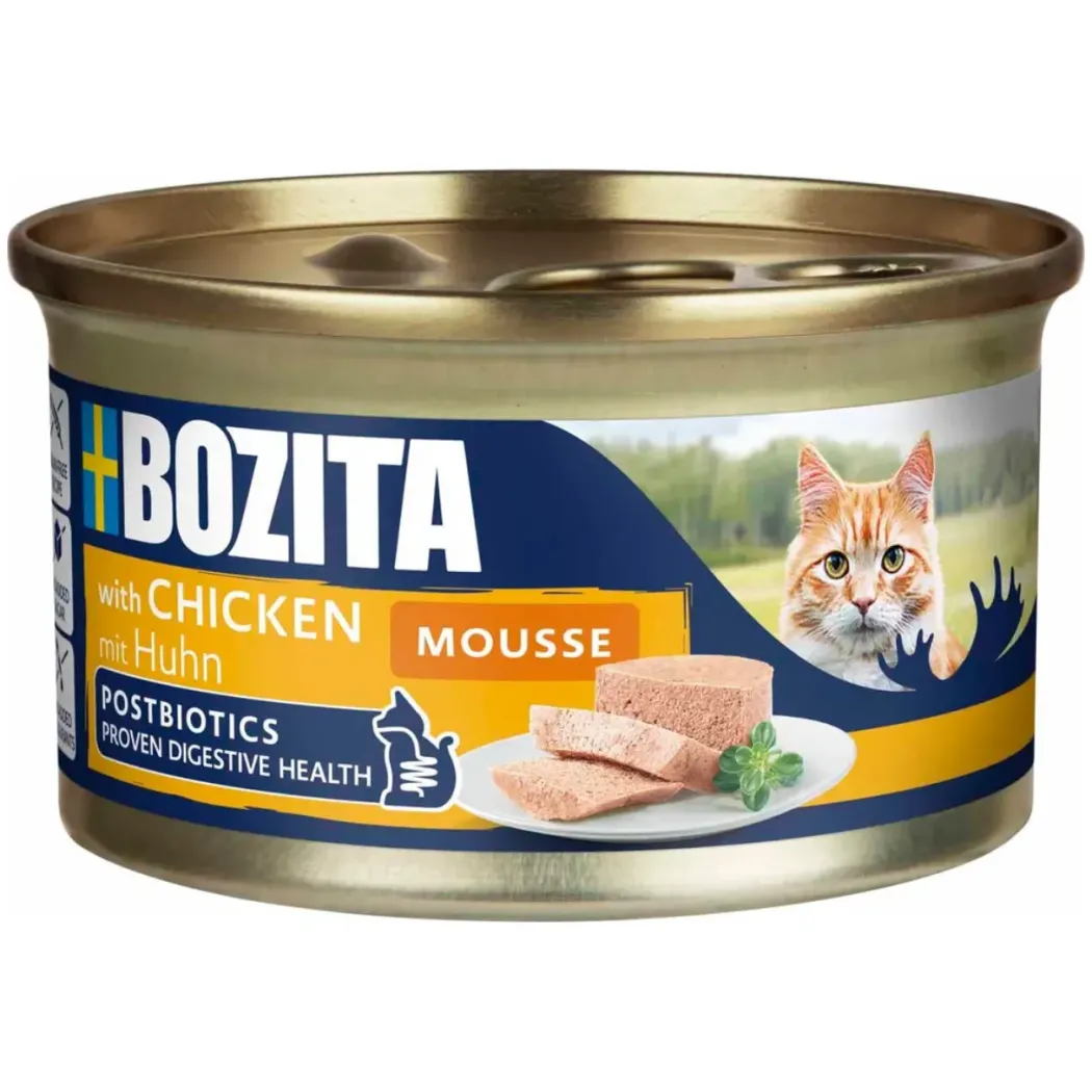 Bozita Kyllingemousse 85 g - Kornfrit Fuldfoder til Kat