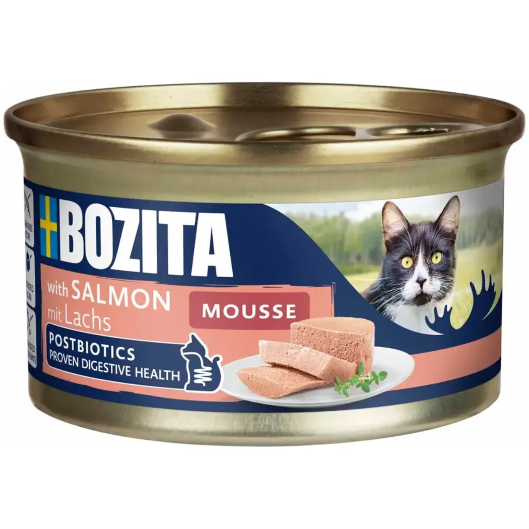 Bozita Mousse MSC Laks 85 g - Kornfrit vådfoder til kat