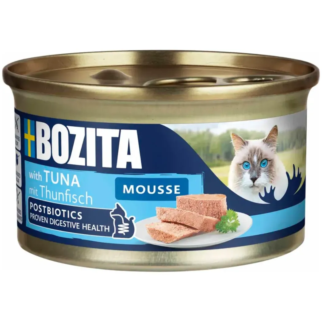 Bozita Mousse MSC Tun 85 g - Kornfrit Fuldfoder til Kat