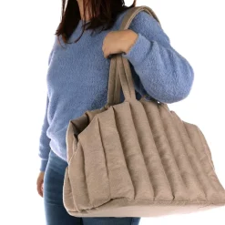 Bæretaske Gladys Beige 58x32x34 cm