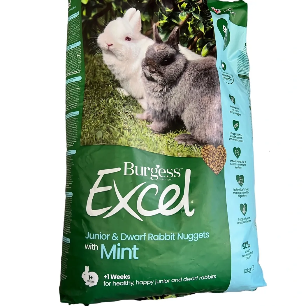 Burgess Excel Junior & Dværg Kanin Mint 10 kg - unge kaniner