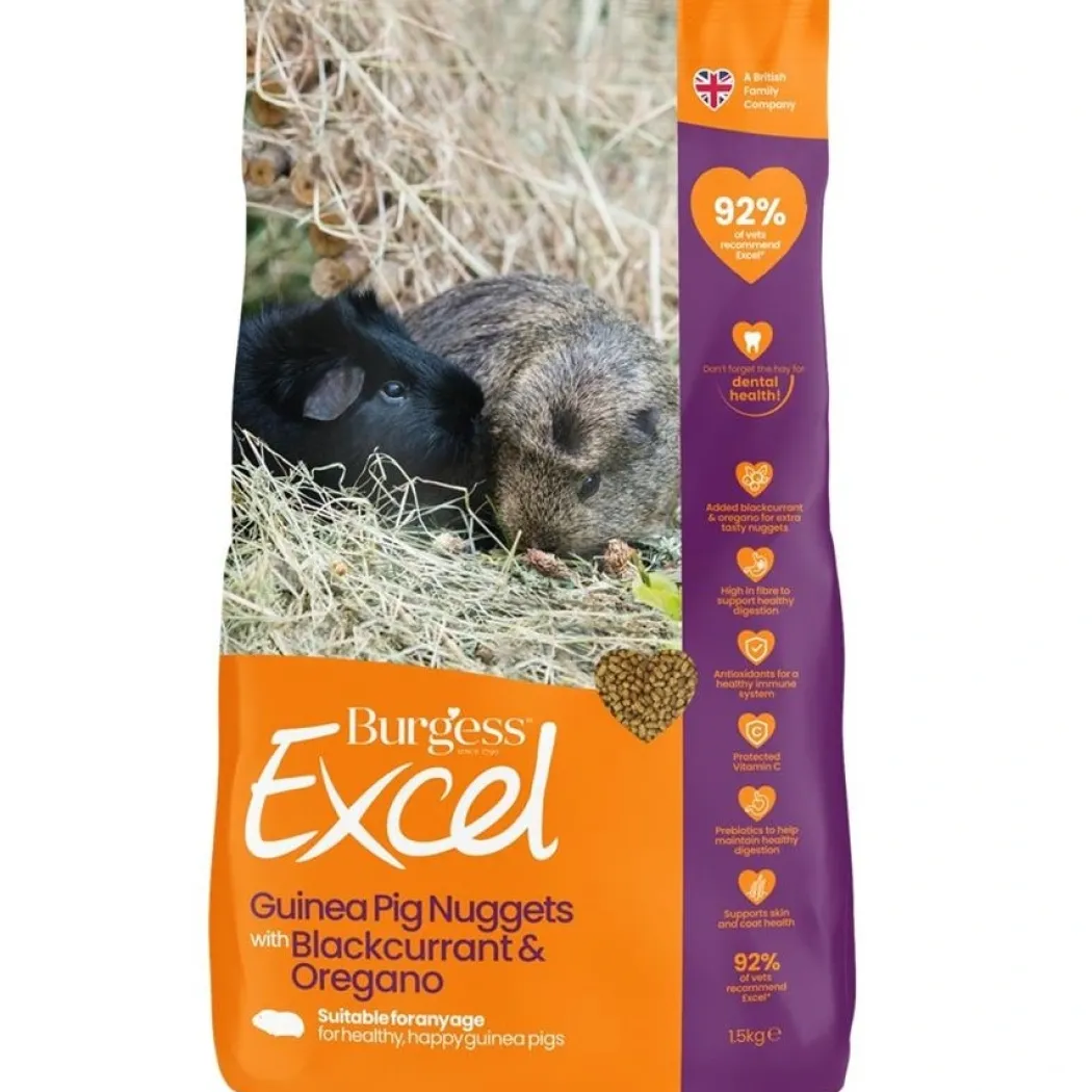 Burgess Excel Marsvin Solbær & Oregano 1,5 kg - Med C-vitamin