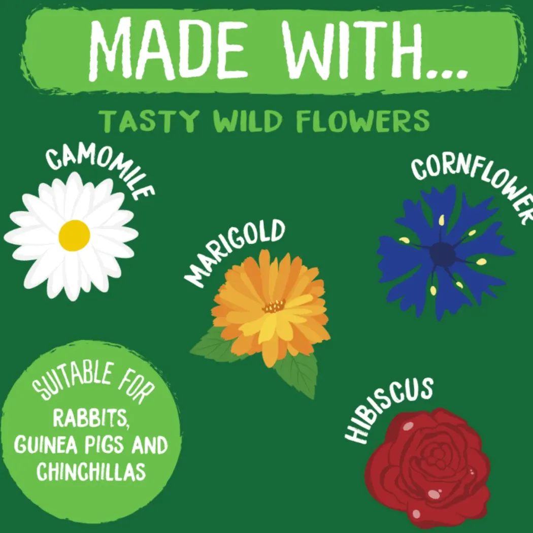 Burgess Excel Wildflower Forage 75 g - Vilde blomster til naturlig fouragering