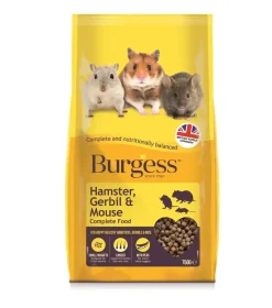 Burgess Hamster Gerbil & Mus 750 g - fuldfoder til små gnavere