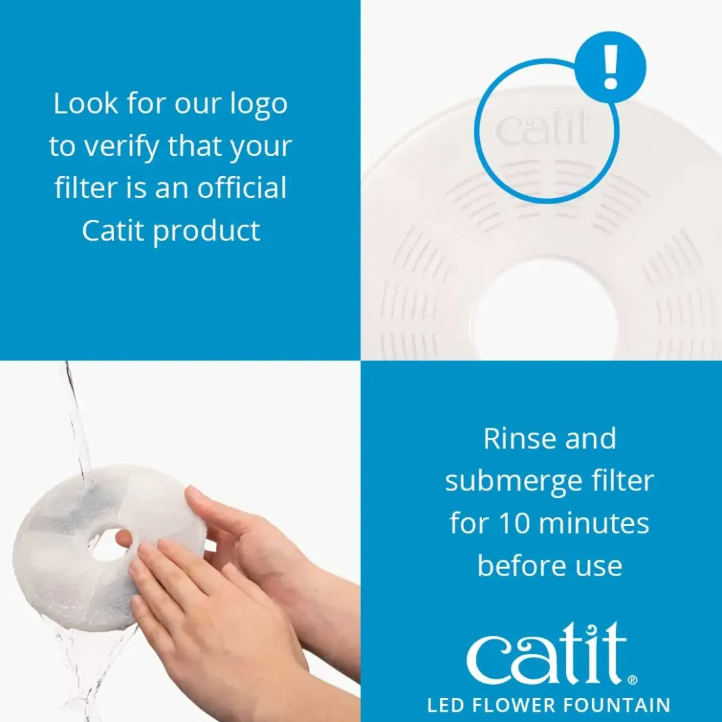 Catit Senses 2.0 Flower Fountain (drikkeautomat) 3 L med LED