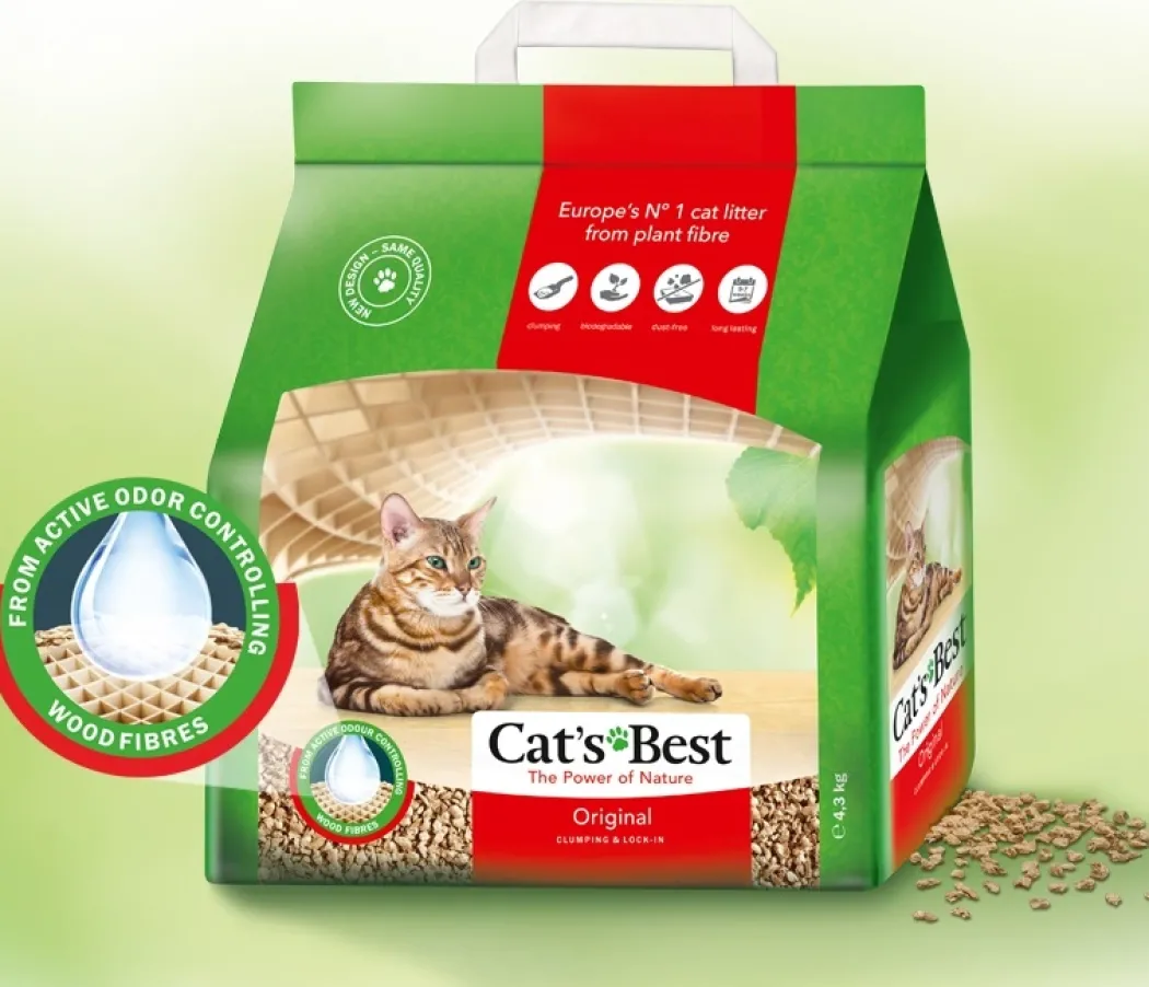 Cats Best Øko Plus klumpende Kattegrus 4,3 kg