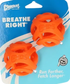 Chuckit Breathe Right Fetch Ball Medium 2 stk