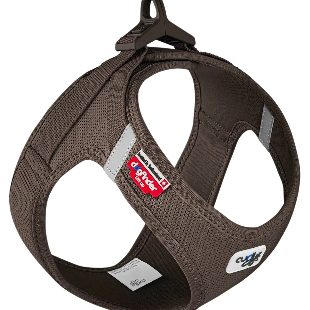 Curli Vest hundesele Clasp Air Mesh Brun L bryst 49-55 cm - let og sikker komfort