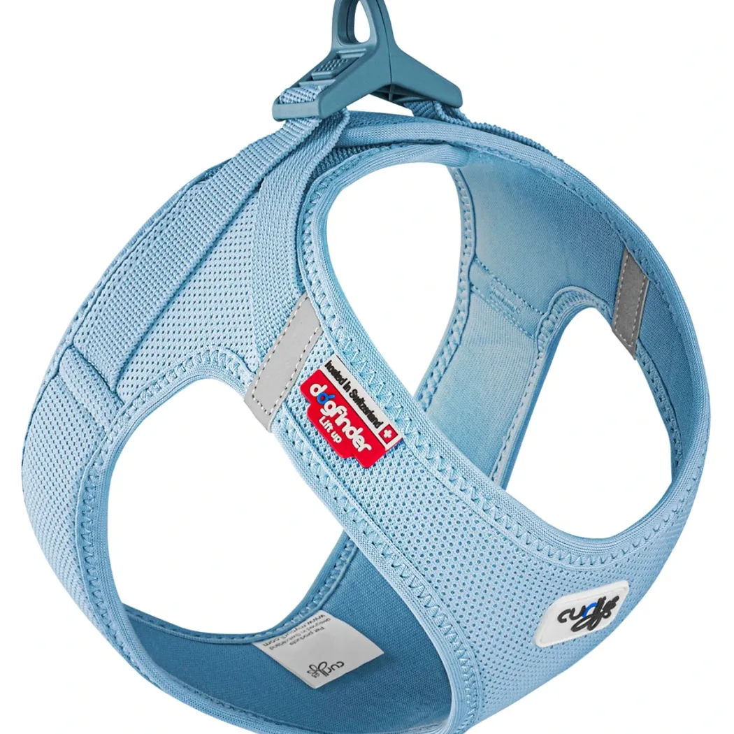 Curli Vest hundesele Clasp Air Mesh Skyblue S bryst 38-43 cm - let og sikker komfort