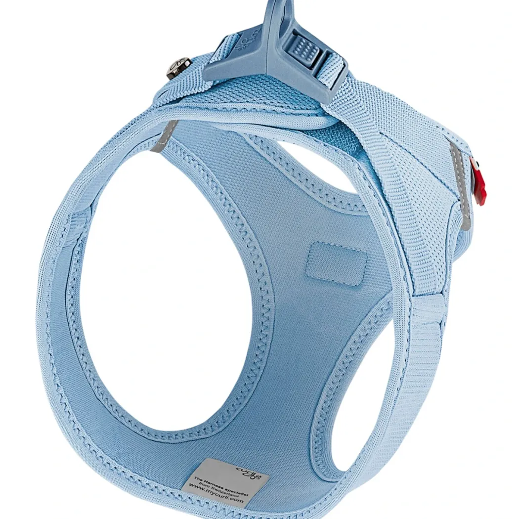 Curli Vest hundesele Clasp Air Mesh Skyblue S bryst 38-43 cm - let og sikker komfort