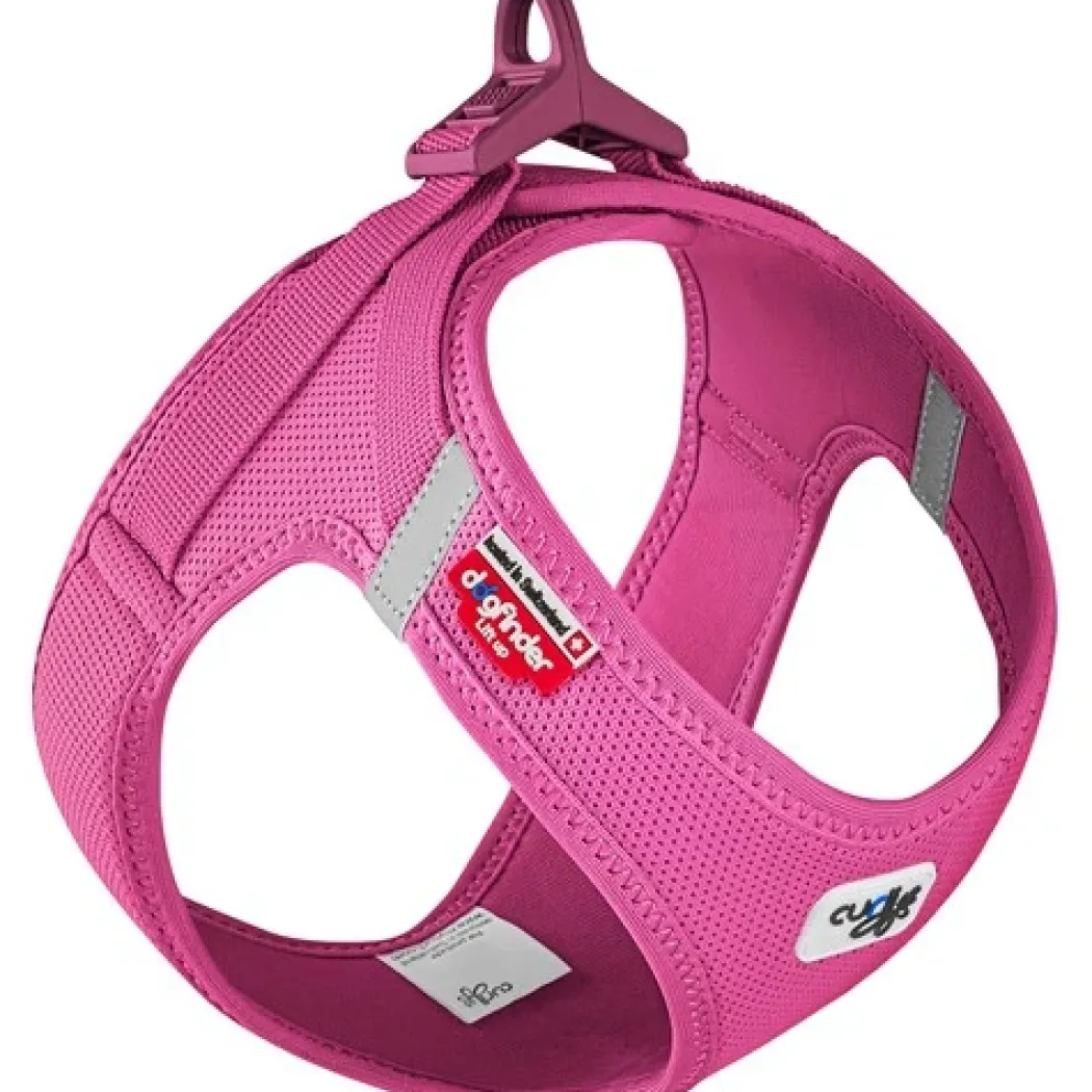 Curli Vest Hundesele Clasp Air Mesh L Pink - let og luftig sele til store hunde