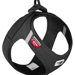 Curli Vest Hundesele Clasp Air Mesh 2XS Sort - let og skånsom sele til små hunde