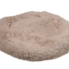 Cushion Krems fluffy rund hundeseng medium beige
