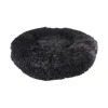 Cushion Krems fluffy rund hundeseng medium sort