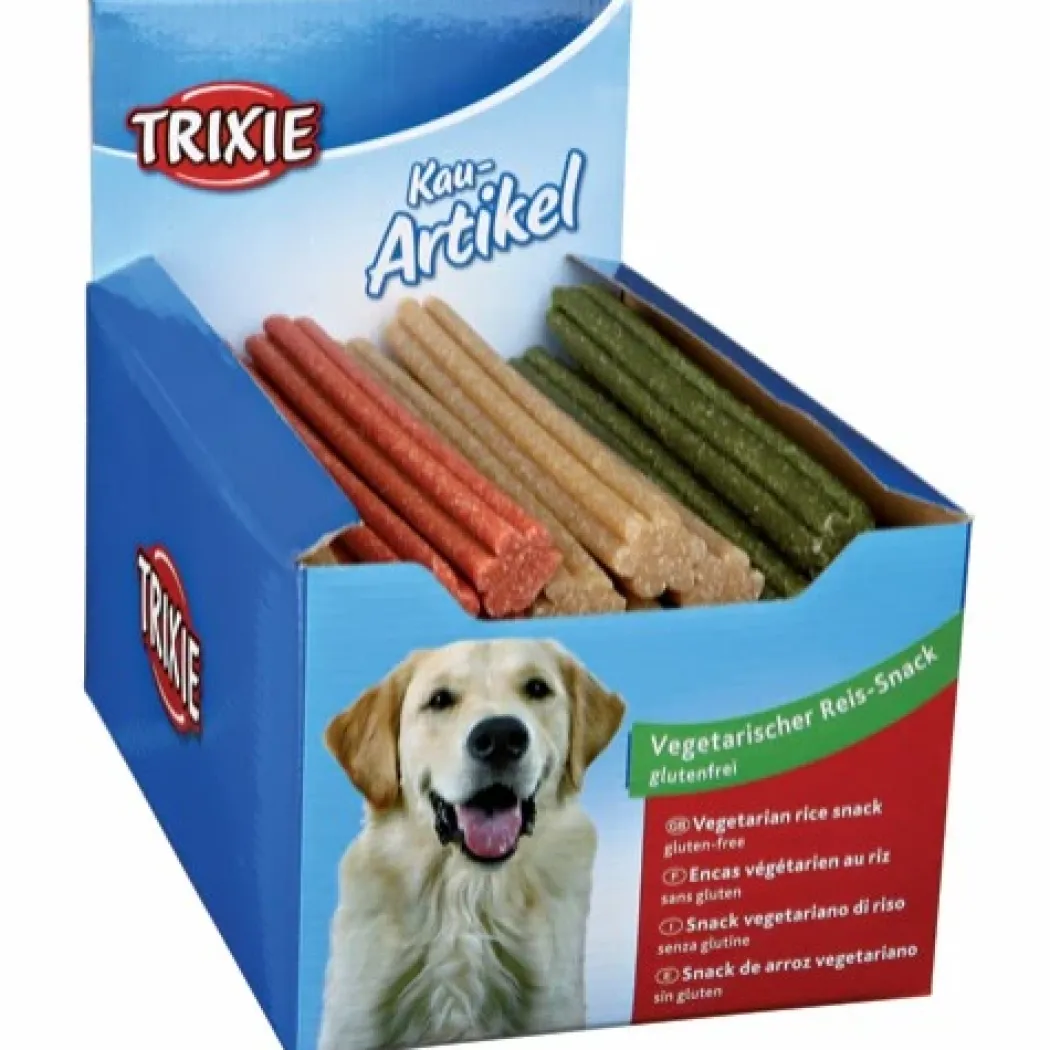 Denta Fun Ris Tyggeben til hunde 23 cm (vegetabilsk) - ekstra lange tyggepinde