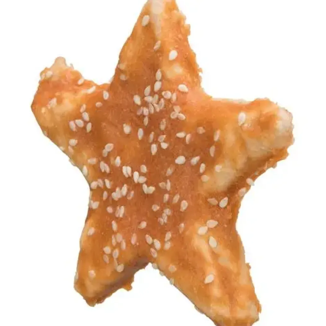 Denta Fun Stjerne Kyllingesnack 9 cm - sjov hundesnack med kylling