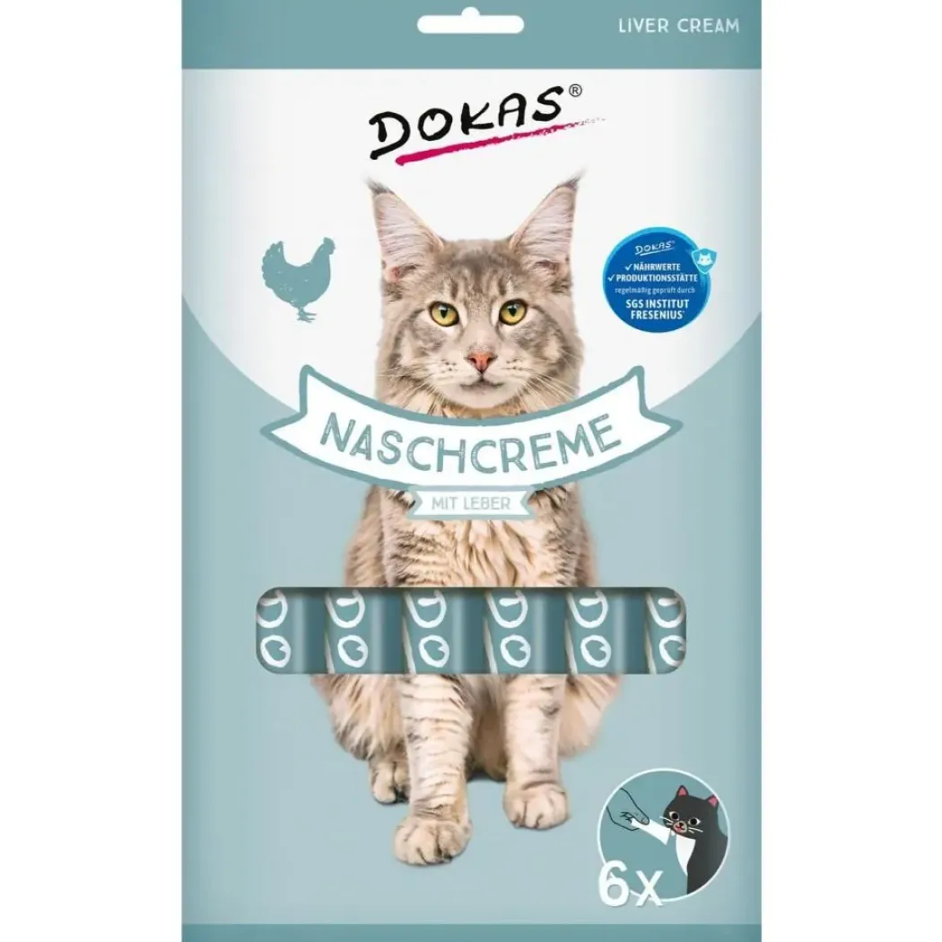Dokas Kat Creamy Slikbar Kattesnack Kyllingelever 90 Gram