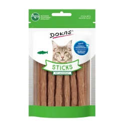 Dokas Sticks med laksefilet 30 g - naturlige kattegodbidder
