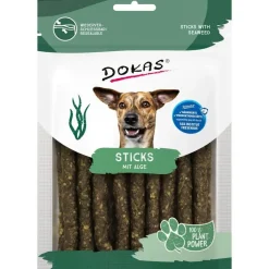 Dokas Stænger med alger 105 g - vegetabilske hundesnacks