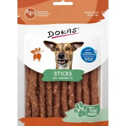 Dokas Stænger med hyben 105 g - vegetabilske hundesnacks