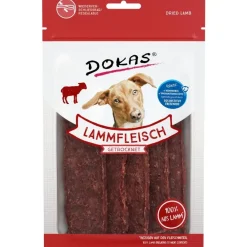 Dokas Tørrede lammekødsskiver 70 g - lækre hundesnacks af lam
